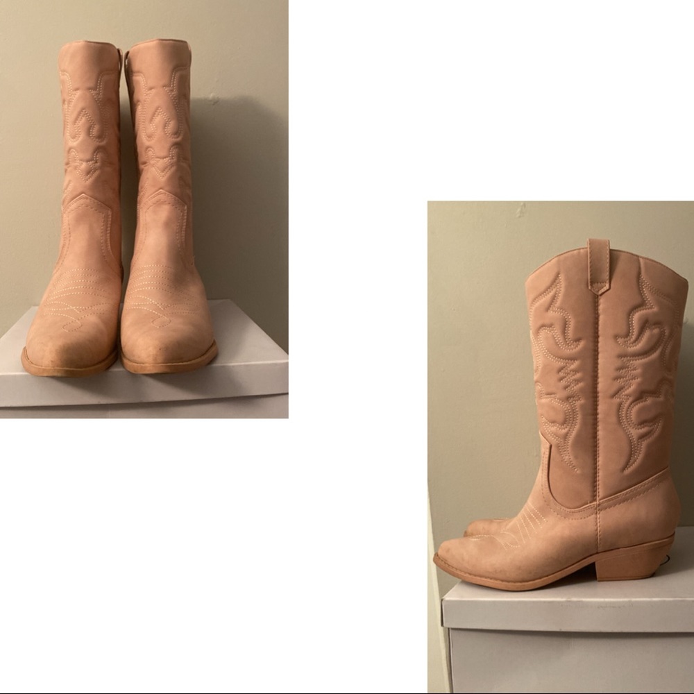 Pink cowboy boots